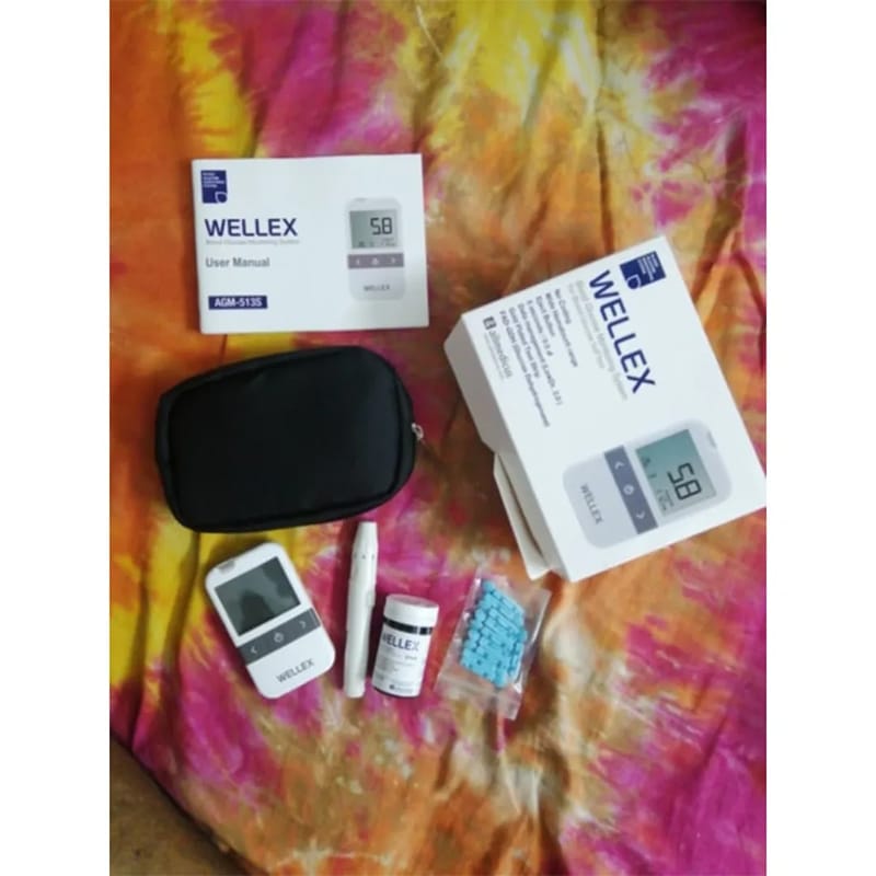 Picture of GLUOSE METER WELLEX BRAND WITH (25 Piece strip free)