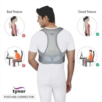 Picture of Tynor Posture Corrector For Women & Man I Adjustable Back Straightener For Upper Back Pain-M