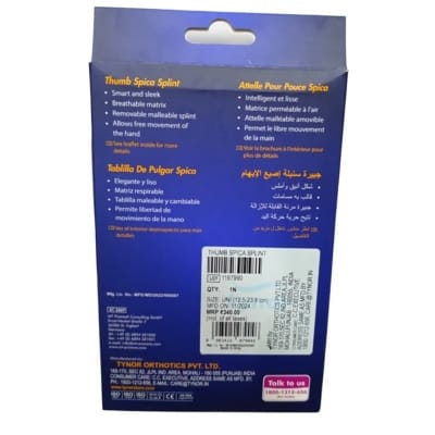 Picture of Tynor Thumb Spica Splint – Orthopedic Thumb Immobilizer