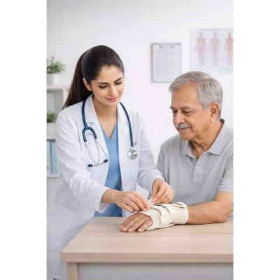 Picture of Tynor Premium Hand Resting Splint Ergonomic Wrist & Hand Support Brace for Recovery and Rehabilitation