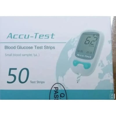 Picture of ACCU-TEST BLOOD GLUCOSE STRIPS 50 PCS