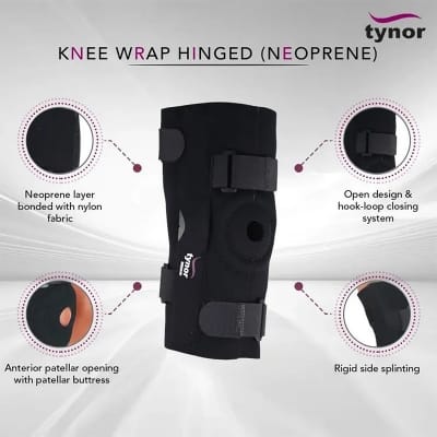 Picture of Tynor Knee Wrap Hinged (Neo) – Professional Support & Compression