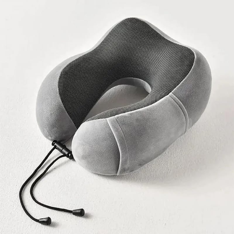 Picture of Travel Pillow Breathable Comfortable Memory Foam Pillow Easy to Carry Neck Pillow with Phone Holder