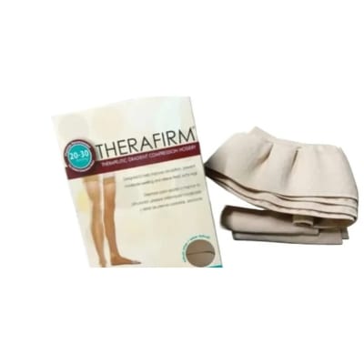 Picture of Therafirm Stockings Firm Compression Support Nylons – Medical Compression Leg Support Hosiery