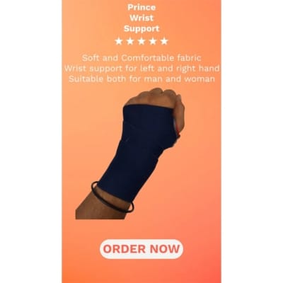 Picture of prince Thumb & Wrist Support Wrap Brace Binder Stabilizer for Men & Women Gym Workout Sports Hand Injuries Warmer Band, Pain Relief, Arthritis, Tendonitis, Supporter