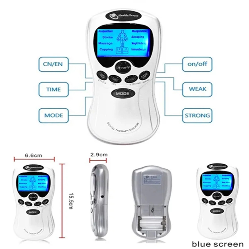 Picture of Models Electric Herald Tens Muscle Stimulator Ems Acupuncture Body Massager Digital Therapy Machine Electrostimulator