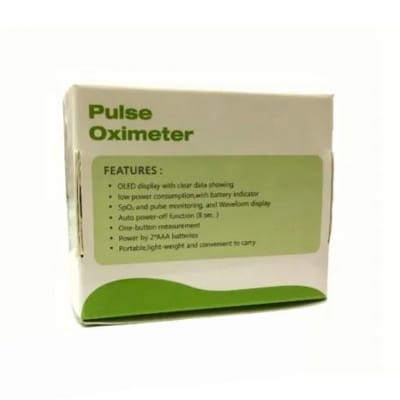 Picture of Afk Portable Digital Fingertip Pulse Oximeter Blood Oxy Pr Monitor Large Display Screen For Travel Outdoor