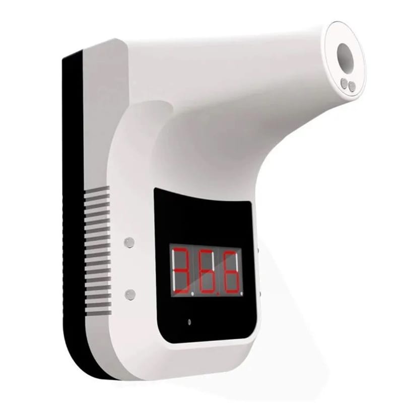 Picture of Non-Contact Ir Infrared Sensor Forehead Hanging Wall Mount Lcd Digital Thermometer High Precision Temperature-White
