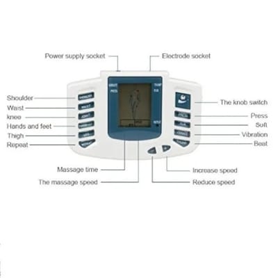 Picture of Physiotherapy Massager Machine With 4 Pads Body Pain Relief Therapy Stroke Machine