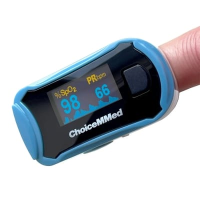 Picture of ChoiceMMed Fingertip Pulse Oximeter- Pulse Oximeter-Blue