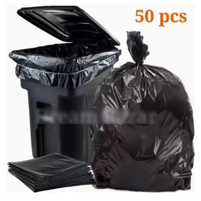 Picture of Trash Bags (40 Pcs) 18x24 inch High Quality / Garbage Bag / Waste Bag Black