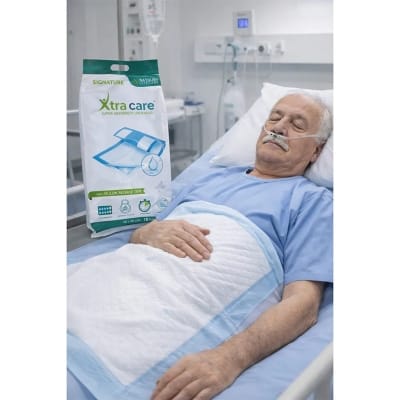 Picture of XtraCare UltraShield Super Absorbent Underpad Premium Leak Protection Bed Pad (60×90 cm, 10 Pcs)
