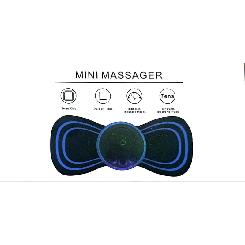 Picture of New Portable Mini Electric Neck Massager Back Body Portable With USB Charging Cable,EMS Electric Pulse Neck Massager Cervical Massage Patch Back Sticker Muscle Stimulator Portable Relief Pain Relax Massageador(Dhaka shopping zone)