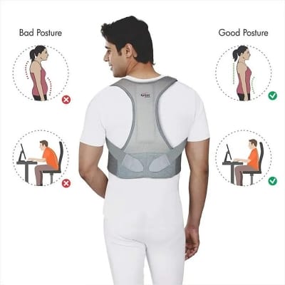 Picture of tynor Posture Corrector for women & men I Adjustable Back Straightener for Upper Back Pain