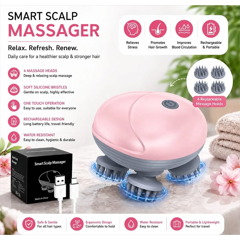 Picture of Premium Smart Scalp Massager Electric Head & Scalp Relaxation Massage Device
