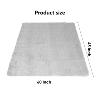 Picture of Electric Bed Warmer - Electric Under Blanket - Single Bed Size (60inch x 32 inch) with 3 Heat Settings & Dual Safety Feature with Over Heat Protection - Color: Light Ash