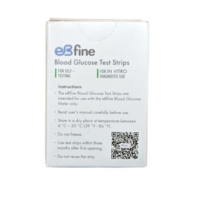 Picture of eBfine Blood Glucose Test Strips – Precise & Reliable Monitoring (25 Pieces)