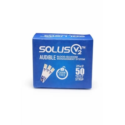 Picture of Solus V2 Blood Glucose Test Strips – 50 Pcs (25 x 2) Value Pack