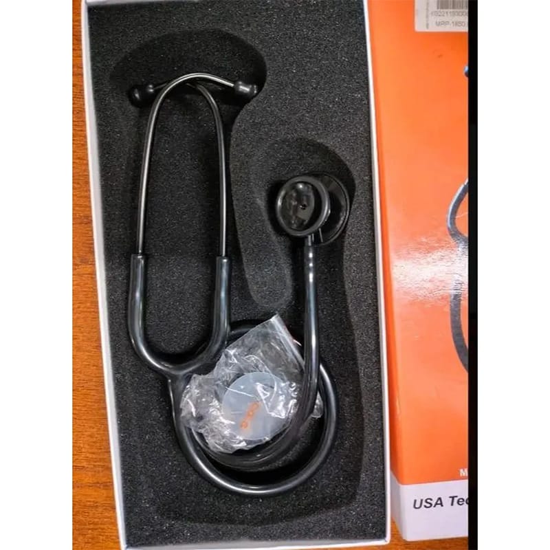 Picture of Procare Classic Stainless Steel Stethoscope – Professional Grade (Black)