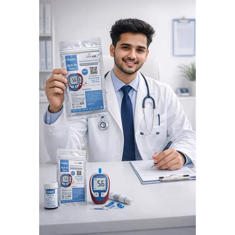 Picture of YASEE GLS-76 Basic Blood Glucose Test Strips (50 Pcs) – Code 629