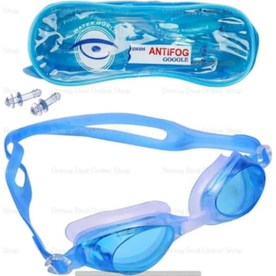 Picture of Antifog Swimming Goggles with Ear Plug Clear Vision & Comfortable Swimming Experience