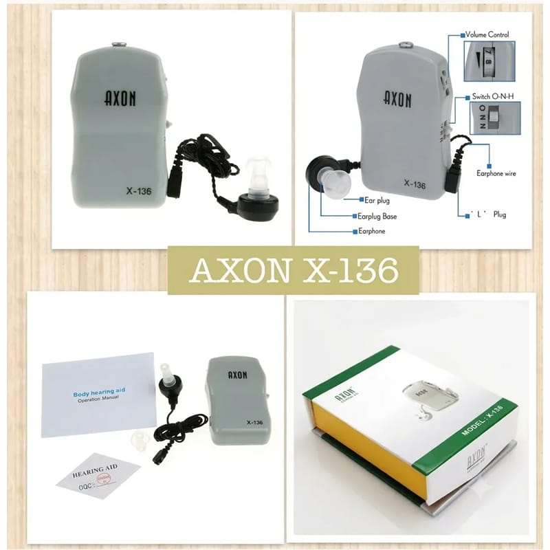 Picture of AXON  X-136 Pocket type Hearing Aid Sound Amplifier-Multicolour