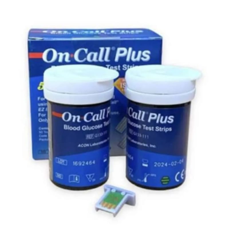 Picture of ON CALL PLUS Blood Glucose Test Strips 50 Pcs