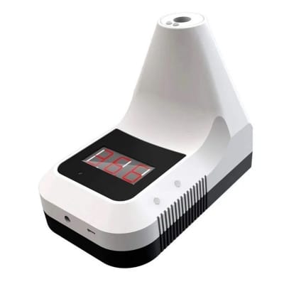 Picture of Non-Contact Ir Infrared Sensor Forehead Hanging Wall Mount Lcd Digital Thermometer High Precision Temperature-White