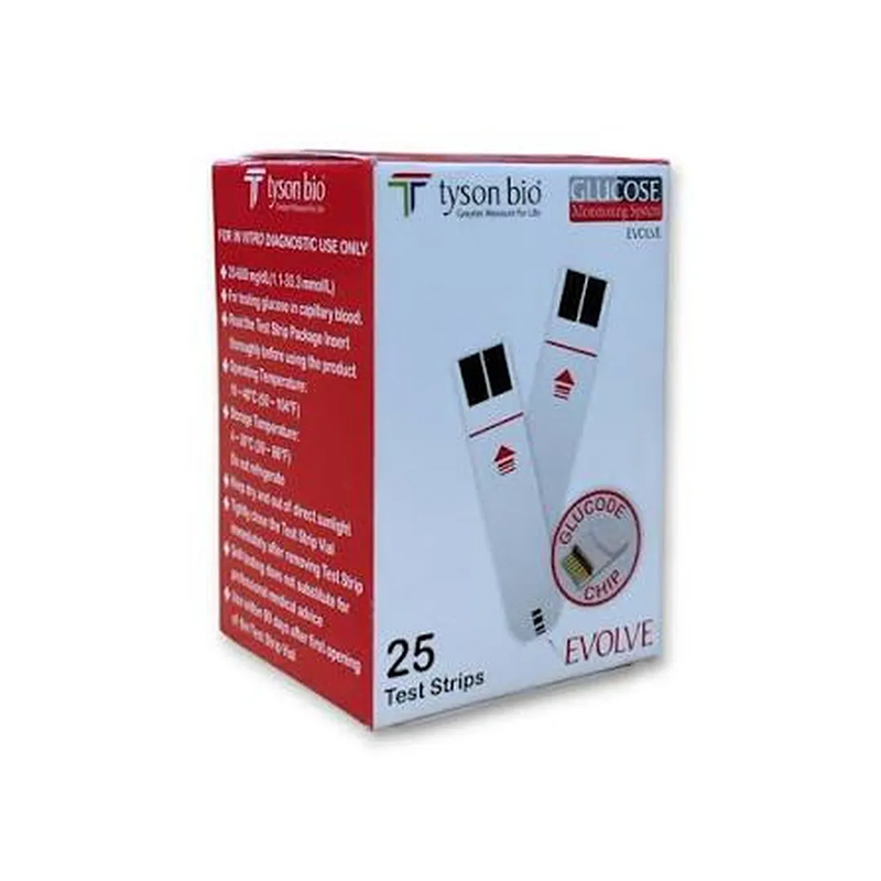 Picture of Healthway | Tyson Bio Evolve Blood Glucose Test Strips – 25 Strips