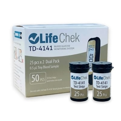 Picture of Life Chek Blood Glucose Test Strip 50 Pcs 2 Vial-50pcs