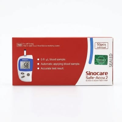 Picture of Sinocare Safe-Accu 2 Blood Glucose Test Strips 25/50Pc-50pcs