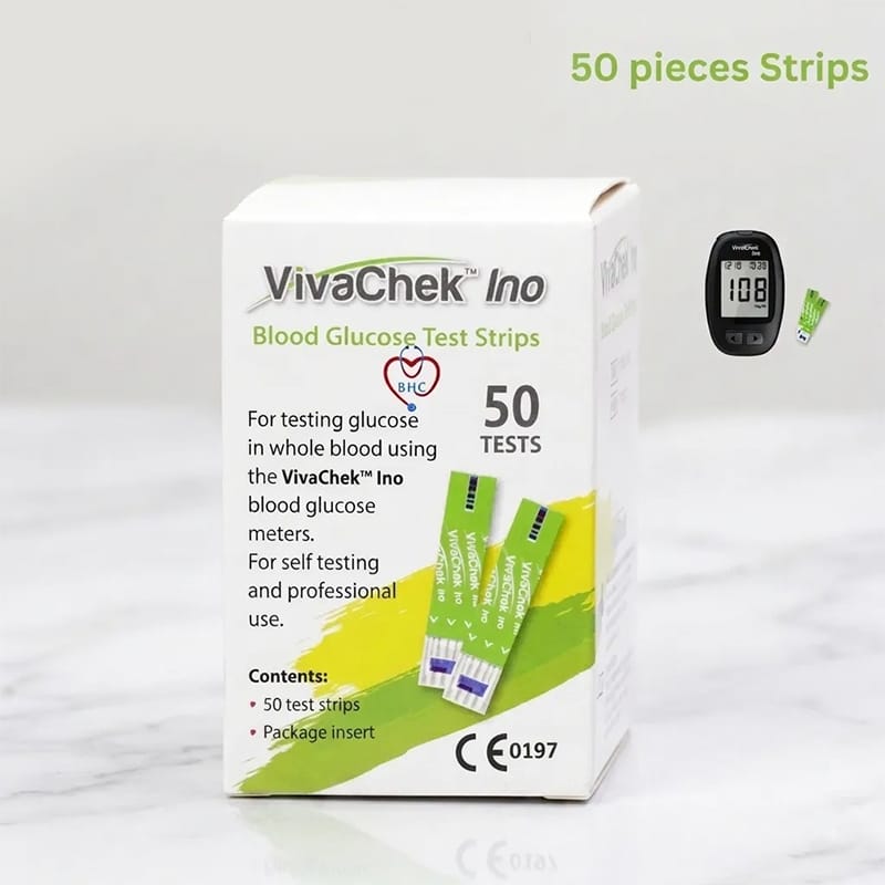Picture of VivaChek Ino Blood Glucose Test Strip (25 & 50)pcs-50pcs