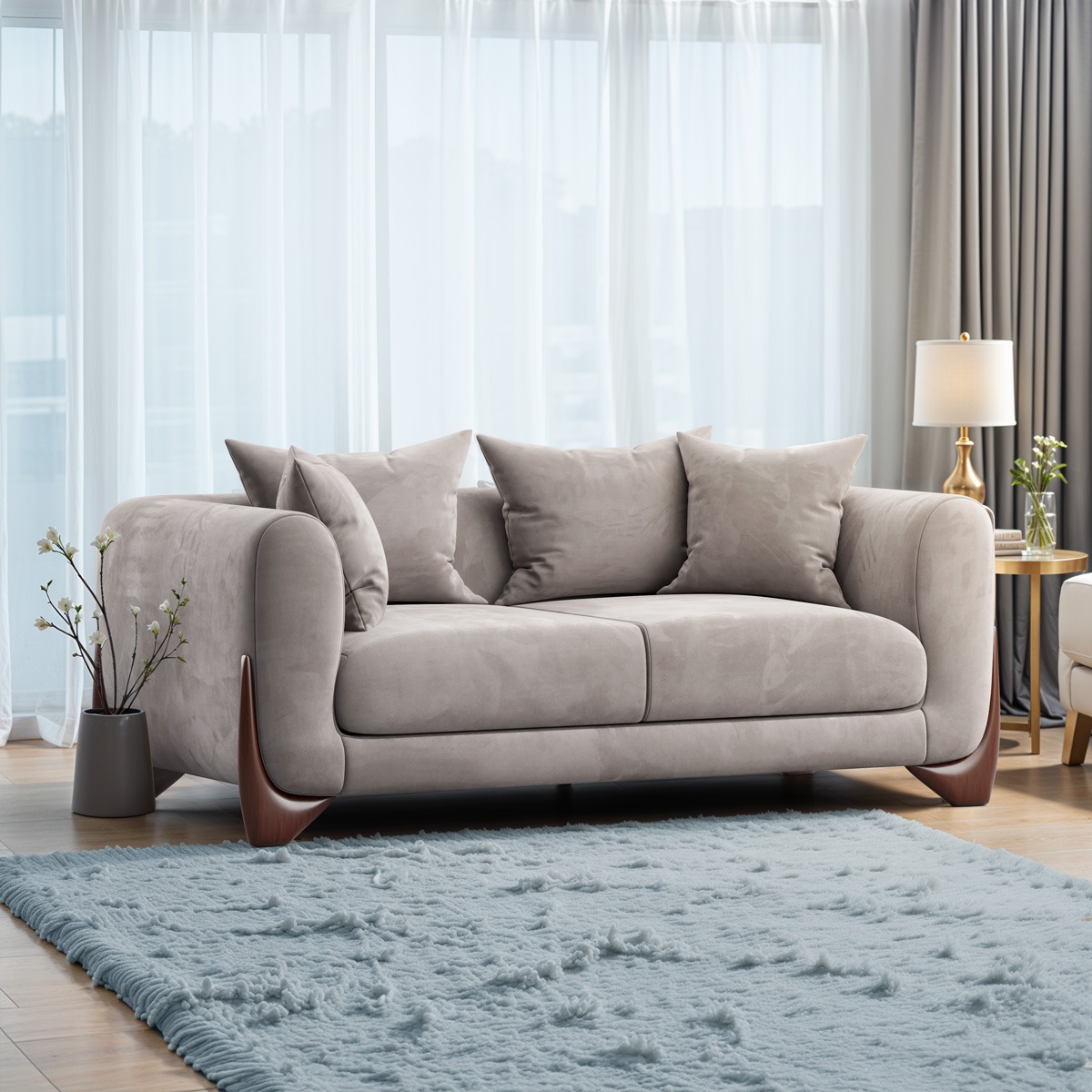 Picture of REGAL FORZA Double Sofa-SDC-3118-3-1-20(Fabric-2161)