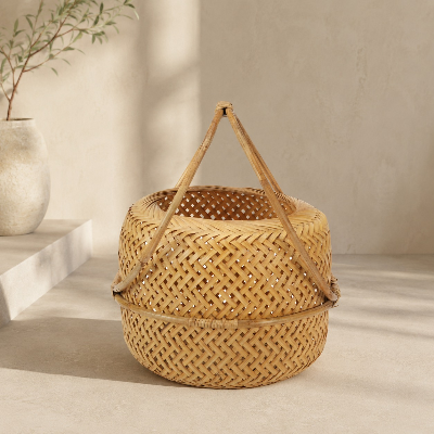 Picture of REGAL Bamboo Basket -(Eco) CRAFT ITEMS-HDC-3024 (BASKET)