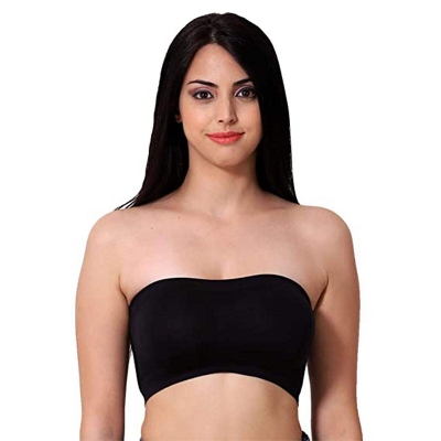 Picture of Cotton Strapless Tube Bra For Women - 1 Piece / Tube Bras for Girls / Ladies Bra / Bra for Women - Multicolor - Int:38