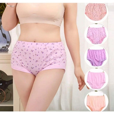 Picture of 6 Pieces Cotton Comfortable Panty for Women / Panties for Women / Ladies Pantie for Girls / Panties for Middle Age Women - Multicolor - Int:XL