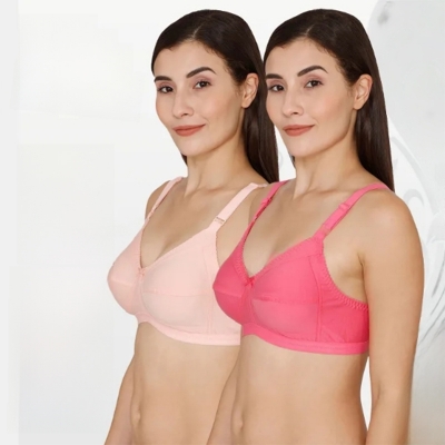 Picture of Guddi Bra Indian For Woman 2 pcs / Guddi Cotton Bra for Ladies / Indian #1 Bra / Girls Bras / bra for girls / bra for women - Multicolor - Int:42