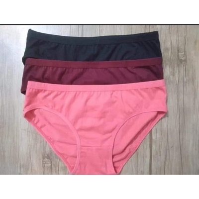 Picture of 3 piece Cotton Panty For Women and panti for girls / Export quality ladies pantie / girls panty - Multicolor - Int:XXL