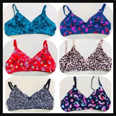 Picture of 4 Piece Stylish Printed stretchable bra for Women / Multi Colour / Ladies Bra / Cotton Bra for Girls / Bra for Women - Multicolor - Int:40
