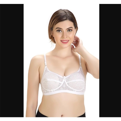 Picture of 3 Pis Full Chicken Cotton Bras / Export Quality / Stylish Design Bra / Premium Quality / Soft Cotton / Very Comfortable / Chicken Bra For Women And Girls / Bra for Women / Ladies Bra for Girls / Super Design. - Multicolor - Int:42