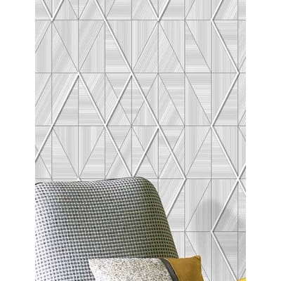 Picture of 3D Geometric Gold Line Wallpaper Roll 57 Sqft | Self Adhesive PVC Wall Sticker | Waterproof Modern Wall Decor for Living Room Bedroom 