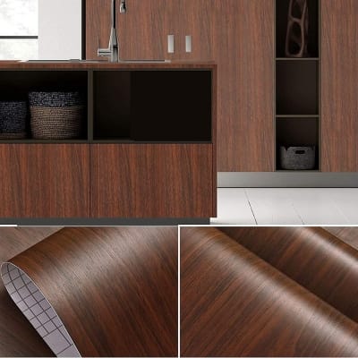 Picture of 2Mx120cm  Self Adhesive Wood Grain Furniture Stickers PVC Wallpaper Vinyl Counter Top Decal  ( Length 6.6 Feet & width 4 Feet ) 26.4 Square Feet Multicolor