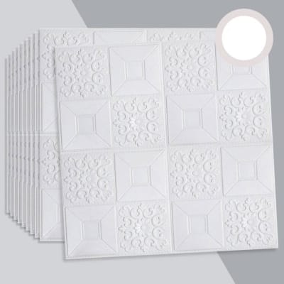Picture of 3D Ceiling Foam  Architecture wallpaper Self-Adhesive Wall Panels for Interior Wall Decoration Wall Renovation  4ps wall stickers, each size 70x70cm (27x27 inches) 