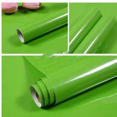 Picture of Self Adhesive Vinyl Sticker Glossy Finish for Wall Door Table Furniture Fridge Sticker (Green, 24x48 inch) Green