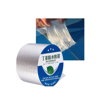 Picture of Waterproof Aluminum Butyl Rubber Sealing Tape - Strong Leakproof Repair Tape for Roof, Pipe, Tank, Wall Crack - 10ft x 2inch Silver