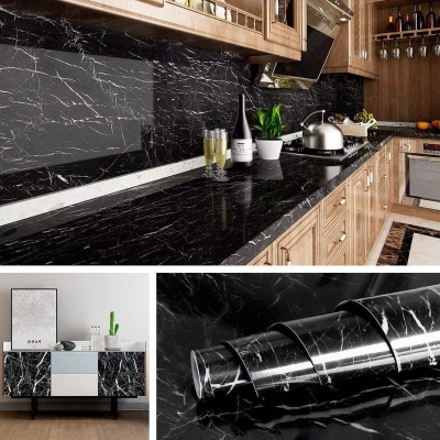 Picture of 200x60 cm Marble Contact Paper Peel and Stick Countertops Cabinets Furniture Self Adhesive Vinyl Film Waterproof Decorative 13 sqf 