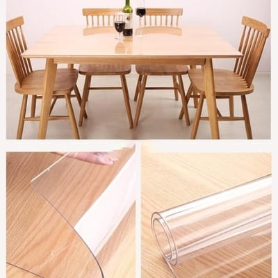 Picture of Clear Plastic Table Cover, Clear Table Cover 1 mm PVC Tablecloth Waterproof Soft Glass Transparent Table Cover Transparent Table Film (Width : 120cm or 48 inch & Length : 60cm or 24 inch ) 