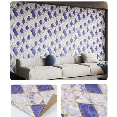 Picture of 3D PE Foam Wall Panels Self Adhesive Wallpaper | Peel & Stick Removable Wall Sticker | Waterproof Soundproof Wall Decor (5 PCS) 