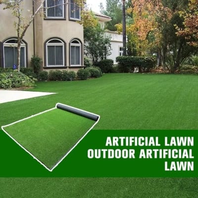 Picture of 35MM High Density Waterproof Artificial Grass Carpet for Terrace, Roof, Garden | Green Grass Mat | Anti-Skid, Easy to Clean | All-Weather Home & Office Edition | for Indoor & Outdoor (79*48 inch)or 650*120cm Green