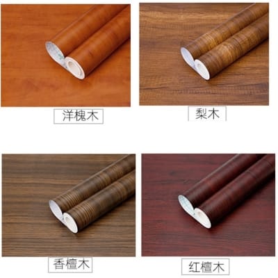 Picture of Wood Grain Self-Adhesive Wallpaper Sheet – Waterproof Peel & Stick Wall Sticker for Kitchen, Bathroom & Furniture | 3D Natural Wood Look | 200×60 cm (13 sqft) | PVC, Oil-Proof, Easy Install 